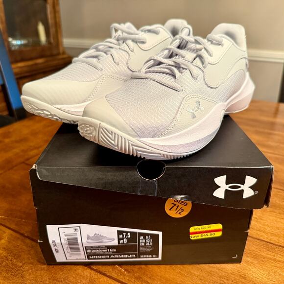 Under Armour Lockdown 7 Brand New In Box Sneaker Womens 9 = Mens 7 1/2 Gray - Picture 5 of 16